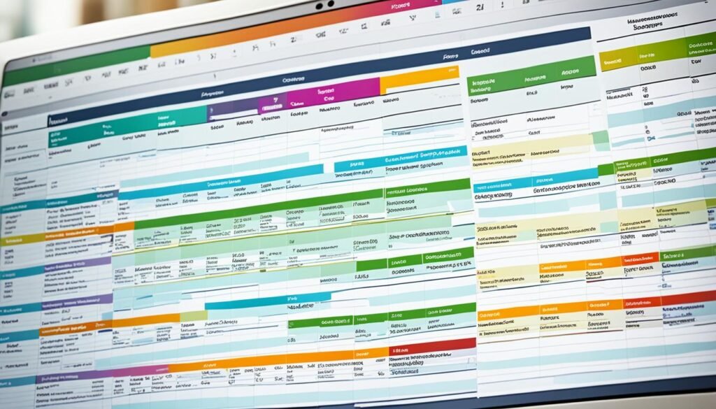 Estruturação financeira organizada por uma planilha de gastos Estruturação financeira organizada por uma planilha de gastos